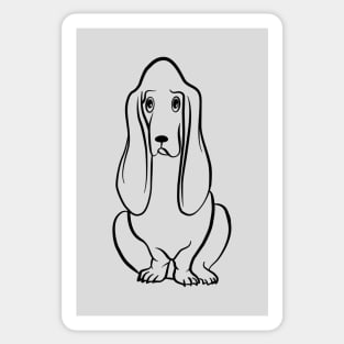 Serious Basset Hound Sticker